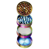 Pulsar Anodized Zinc Grinder - 4pc / 2.2" / Chameleon - Discreet Smoker
